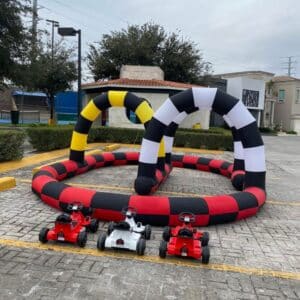 Pista para Go Karts inflable color roja y negra
